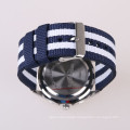 nylon stripe sport watch alloy case